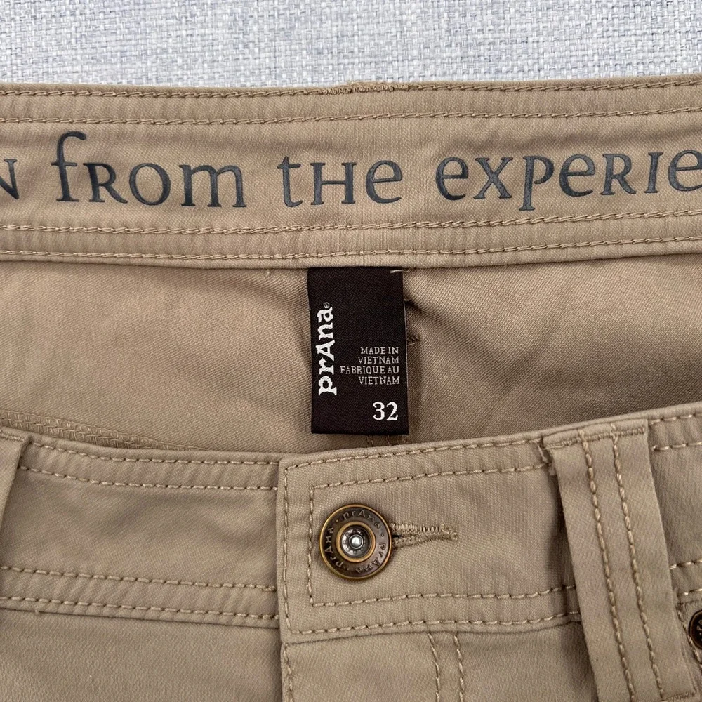 prAna Brion Shorts Men 32 Brown Stretch Nylon Outdoor Utility Hiking Gorpcore